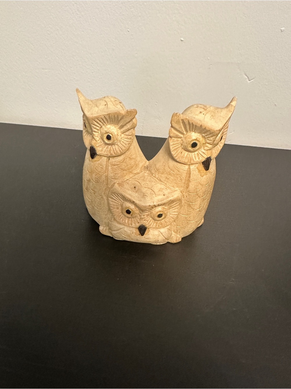 Hand Carved Wooden Owl Family Figurine – 3 Owls Rustic Decor - Picture 10 of 10